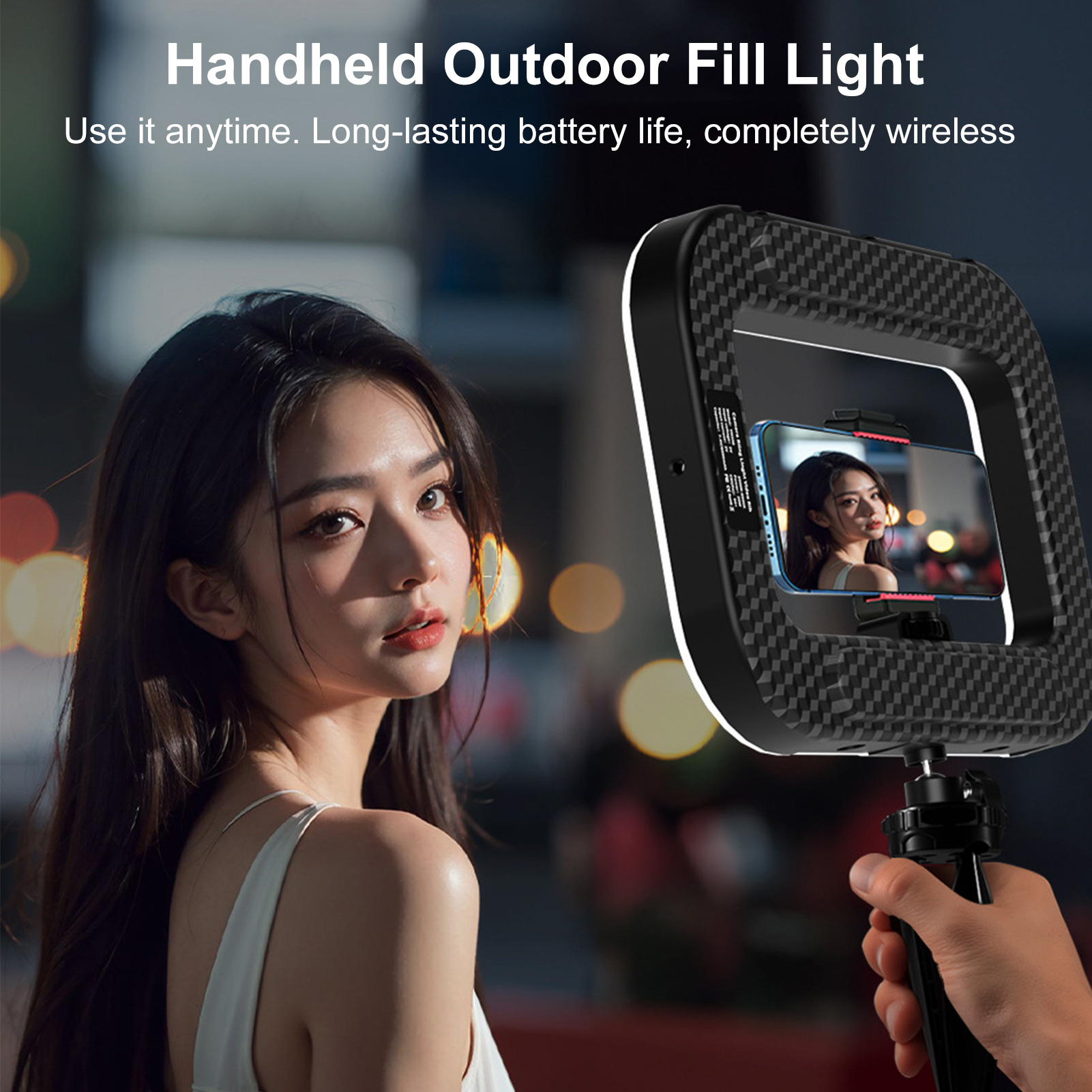 Photography Lighting Accessories - Luce Ricaricabile per Cellulare con Stabilizzatore
