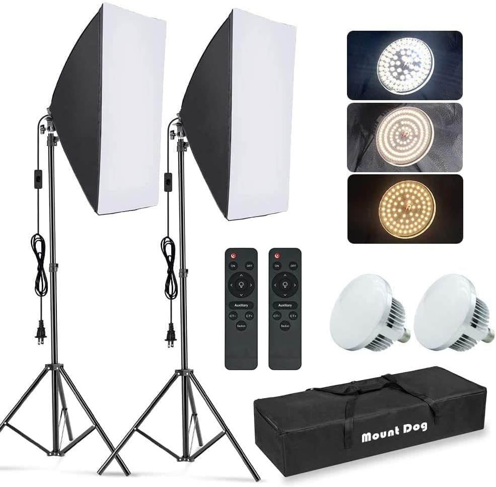 Photography Lighting For Products - Kit di illuminazione con softbox per